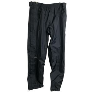 Marmot Precip Waterproof Pants Womens Size XL Black Rain Elastic Zipper Hiking